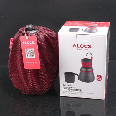 Cafetera Portátil de Aluminio 350ml con Tazas para Camping y Picnic - Image 4