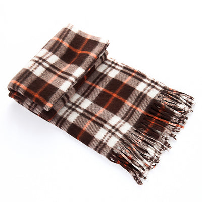 Bufanda Térmica Escocesa Negra y Blanca Talla Grande para Hombre y Mujer - Image 12