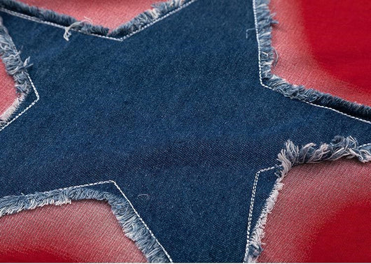 Camiseta Retro Americana con Parches de Estrellas - Unisex - Image 15