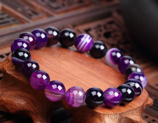 Pulsera de Piedra Violeta Natural para Mujer - Image 6