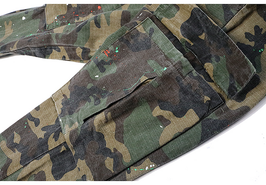 Pantalones Cargo Vintage con Estampado Salpicado - Image 7