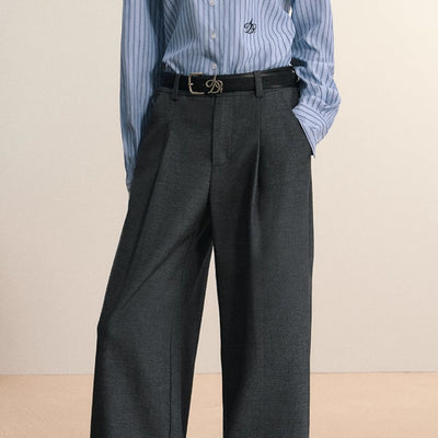 Pantalón Palazzo Mujer Cintura Alta Suelto Versátil Oficina