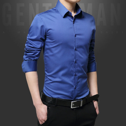 Camisa Ejecutiva de Manga Larga Cuello Italiano Ajuste Slim - Image 2