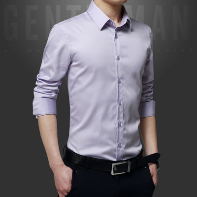 Camisa Ejecutiva de Manga Larga Cuello Italiano Ajuste Slim - Image 5
