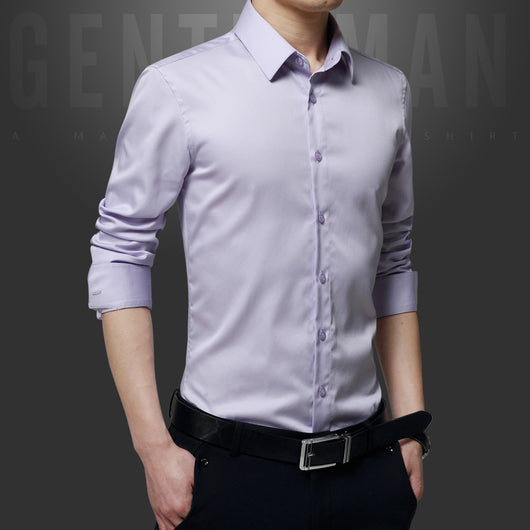 Camisa Ejecutiva de Manga Larga Cuello Italiano Ajuste Slim - Image 5