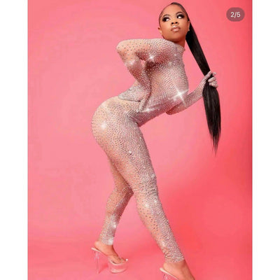 Jumpsuit de Diamantes con Elástico para Baile y Espectáculos - Image 6