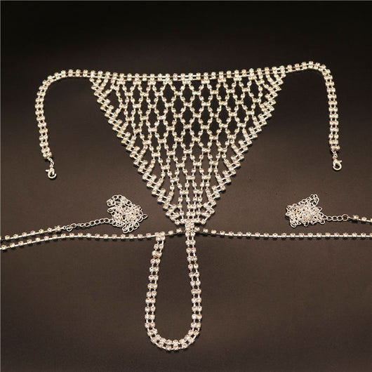 Conjunto de Corpiño y Braguita con Detalles de Cristales - Image 5