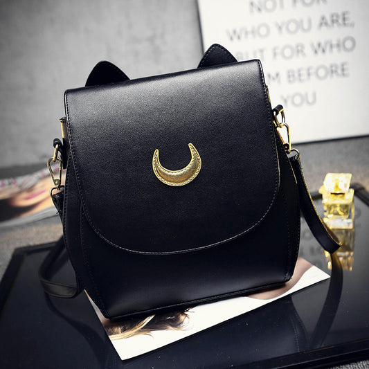 Bolso Mochila Convertible Diseño Gatita Luna
