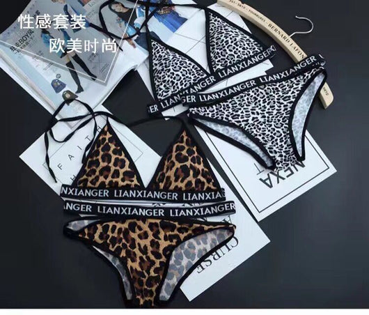 Bikini Leopardo Elegante con Diseño Asimétrico - Traje de Baño Sexy para Mujer - Image 4