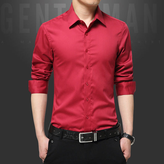 Camisa Ejecutiva de Manga Larga Cuello Italiano Ajuste Slim - Image 11