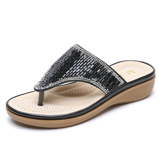 Sandalias Bohemias con Strass y Suela Plana Cómoda - Image 3