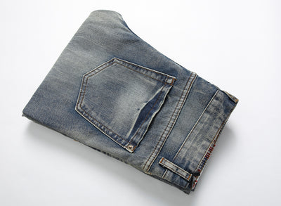 Jeans Rotos Vintage para Hombre con Diseño Desgastado y Bajo Acampanado - Image 5