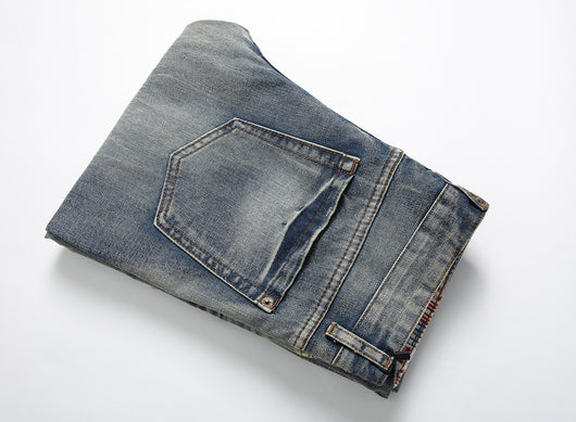 Jeans Rotos Vintage para Hombre con Diseño Desgastado y Bajo Acampanado - Image 5