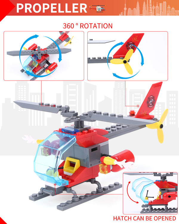 Set de Construcción Estación de Bomberos con Camión y Bloques Educativos - Image 1