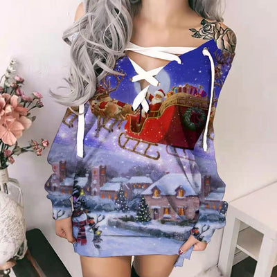 Suéter Navideño de Manga Larga para Mujer - Otoño e Invierno - Image 5