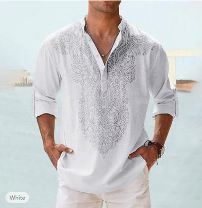 Camisa Hawaiana Estampada con Cuello de Pie para Verano - Image 11