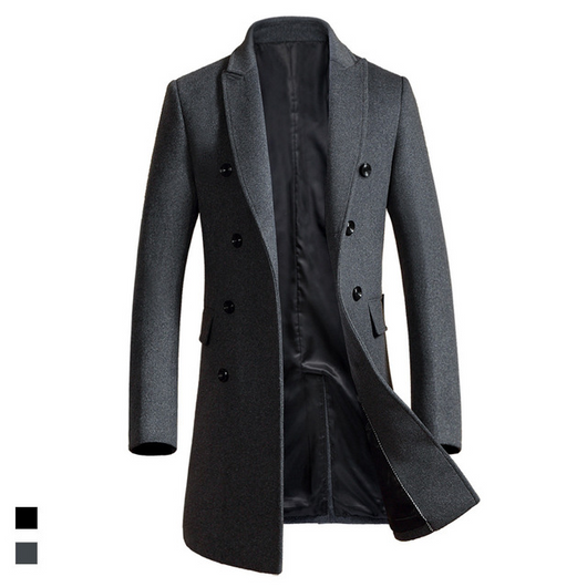 Abrigo de Lana Slim Fit - Trinchera Elegante para Hombre - Image 19