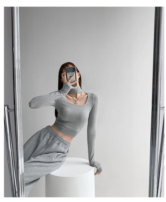 Blusa Halter con Escote Clavicular Hueco - Image 5
