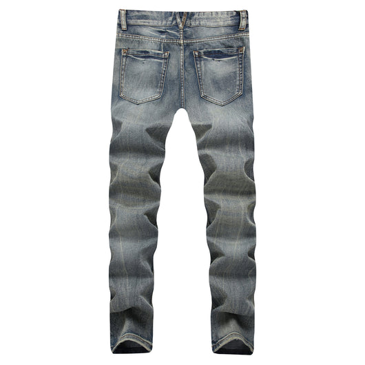 Jeans Rotos Vintage para Hombre con Diseño Desgastado y Bajo Acampanado - Image 4