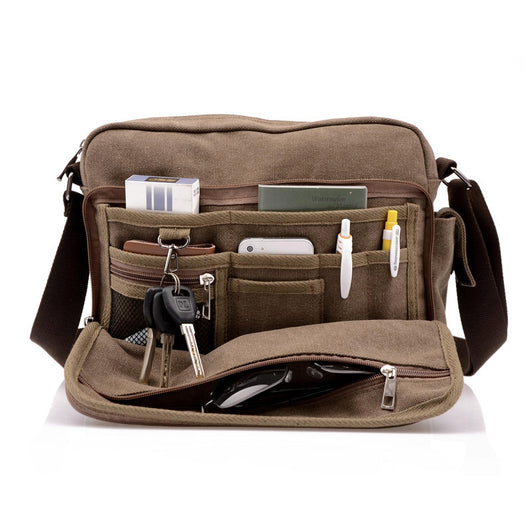 Bolsa de Lona Vintage para Hombre - Maletín Ejecutivo Retro