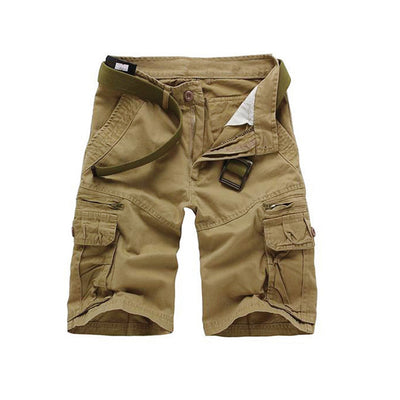 Shorts de Trabajo Europeos Estilo Casual Bolsillos Múltiples Algodón