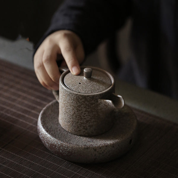Tetera Artesanal de Cerámica Esmaltada - Diseño Vintage Ruyi