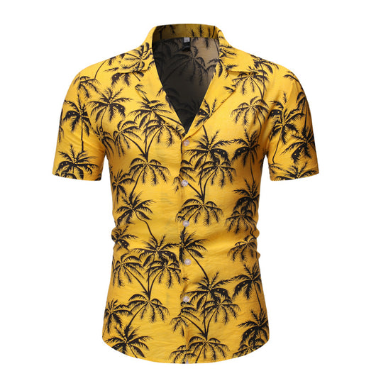 Camisa Suelta con Solapa Estampada para Hombre - Image 3