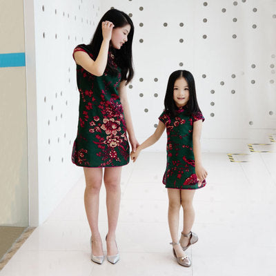 Elegante Vestido Cheongsam (Qipao) para Niña - Algodón y Lino de Verano