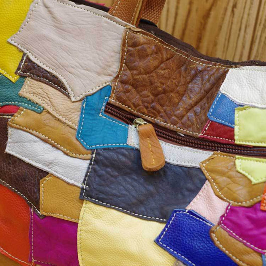 Bolso Grande de Cuero Cosido a Mano - Image 2