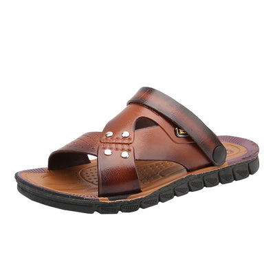 Sandalias y Pantuflas de Cuero Suave para Hombre - Image 14