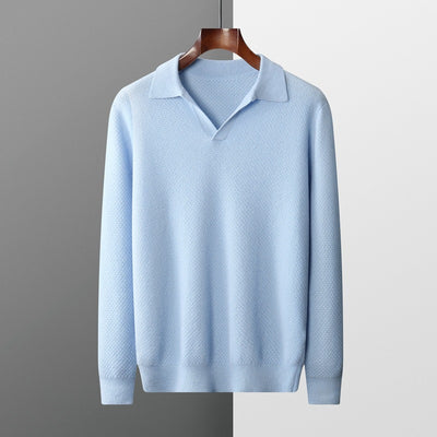 Camisa Polo Retro de Cachemira Pura para Mujer - Otoño e Invierno - Image 12