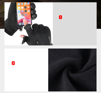 Guantes de Invierno Unisex con Dedos Abatibles, Táctiles e Impermeables para Ciclismo, Pesca y Esquí - Image 12