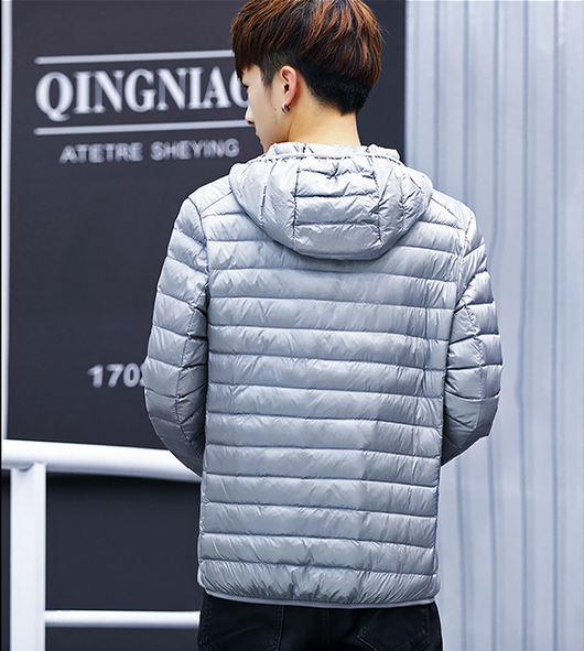 Chaqueta Puffer Ultraligera con Capucha - Abrigo de Plumas de Pato Slim Fit para Invierno - Image 14