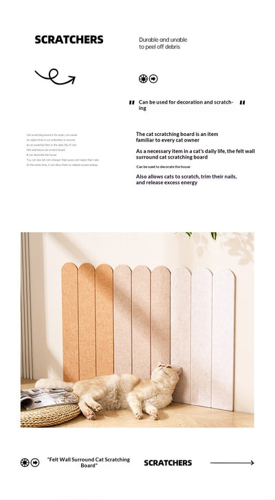 Rascador de Pared para Gatos de Color Sólido sin Desprendimiento de Fibras - Image 14