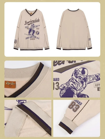 Suéter Vintage Americano con Estampado de Esquí - Image 11