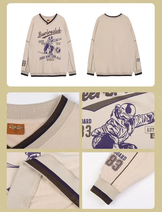 Suéter Vintage Americano con Estampado de Esquí - Image 11