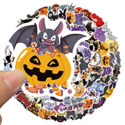 100 Stickers Decorativos Halloween con Calabazas, Murciélagos y Personajes Infantiles - Image 8