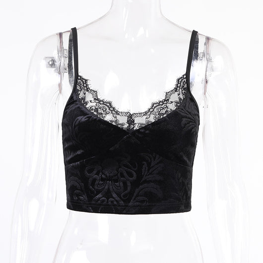 Camiseta Gótica de Encaje para Mujer - Tank Top Elegante - Image 5