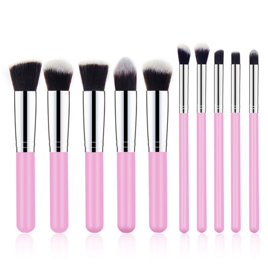 Set de 10 Brochas de Maquillaje con Mango de Madera - Image 10