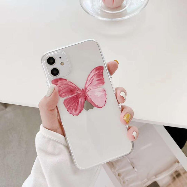 Funda protectora para celular con diseño de mariposa integral