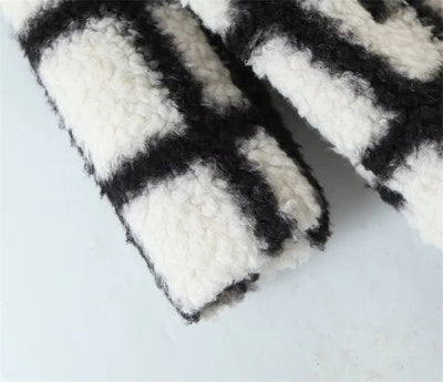 Abrigo Polo Cuadros Suelto - Estilo Moderno - Image 16