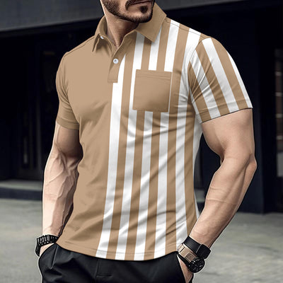 Polo Ejecutivo con Estampado a Rayas para Hombre