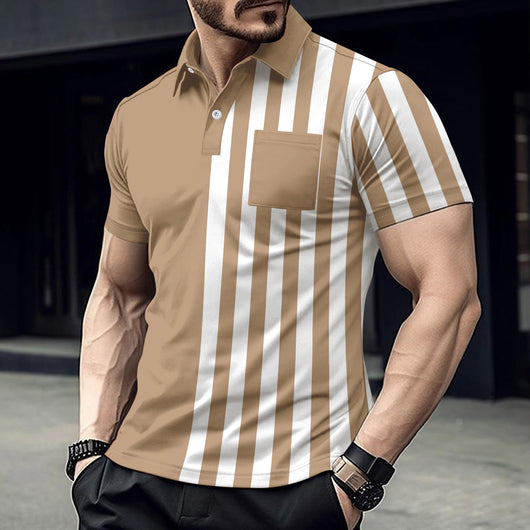 Polo Ejecutivo con Estampado a Rayas para Hombre