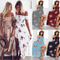 Vestido Largo Bohemio Hombros Descubiertos para Playa y Verano