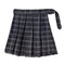 Falda Short Gótico Cuadros con Cadena y Detalles Hueco