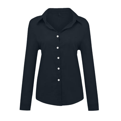 Blusa Cardigan Suelta con Solapa y Botones - Camisa Manga Larga para Mujer - Image 15