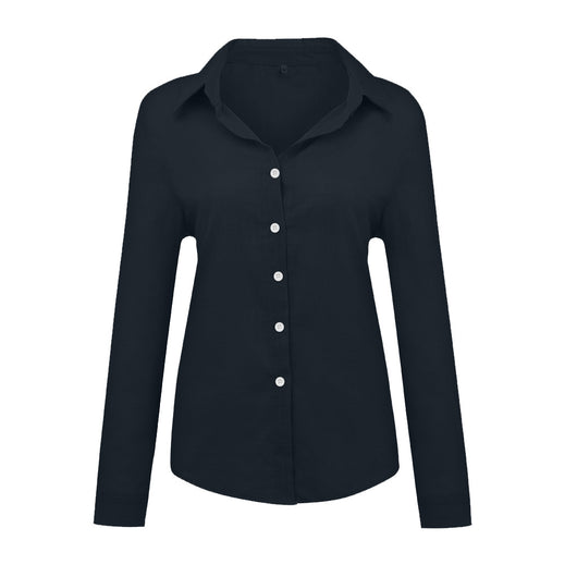 Blusa Cardigan Suelta con Solapa y Botones - Camisa Manga Larga para Mujer - Image 15