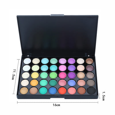 Paleta de Sombras Mate y Brillantes con Brochas - Tonos Tierra - Image 4