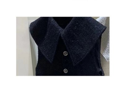 Chaleco Tweed Mujer con Solapa Volante - Diseño Elegante - Image 6