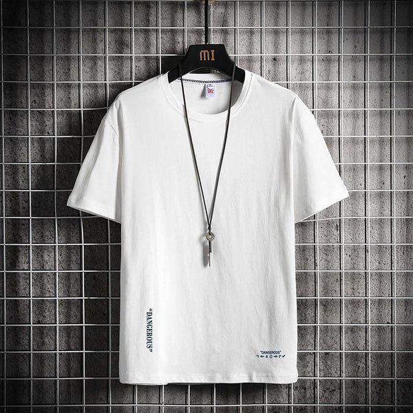 Playera Casual Suelta Cuello Redondo Manga Media